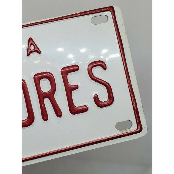 U.S.A Dolores Personalized White Red Collectible Mini License Bicycle Bike Plate - Picture 2 of 9